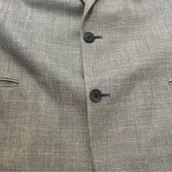 Brooks Brothers Mens Olive Green Silk/Linen/Wool Blend 2 Button Blazer Size 43 R - Picture 6 of 11